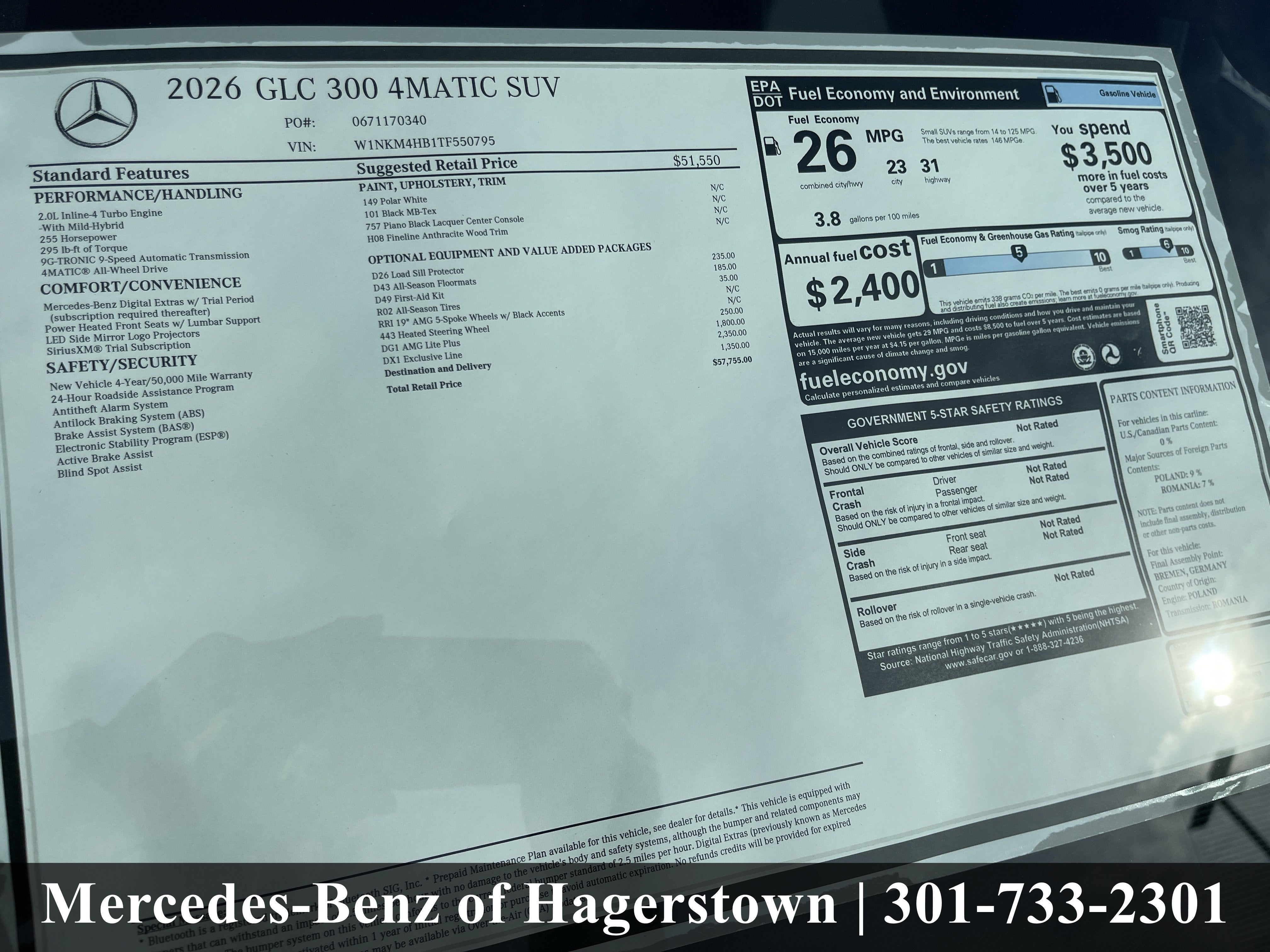 2026 Mercedes-Benz GLC GLC 300 4MATIC® SUV