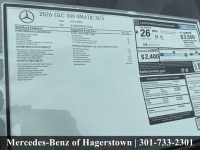 2026 Mercedes-Benz GLC GLC 300 4MATIC® SUV