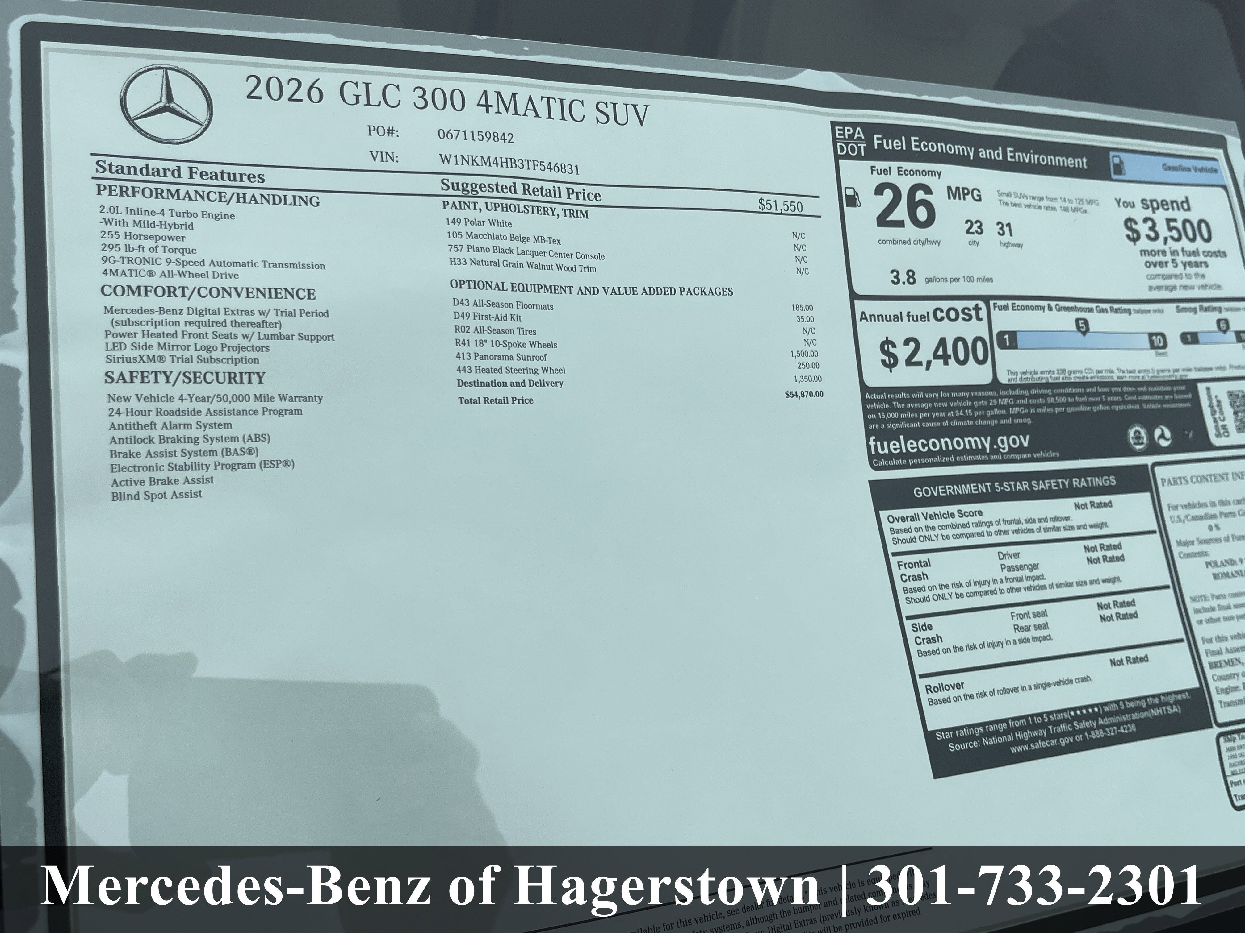 2026 Mercedes-Benz GLC GLC 300 4MATIC® SUV