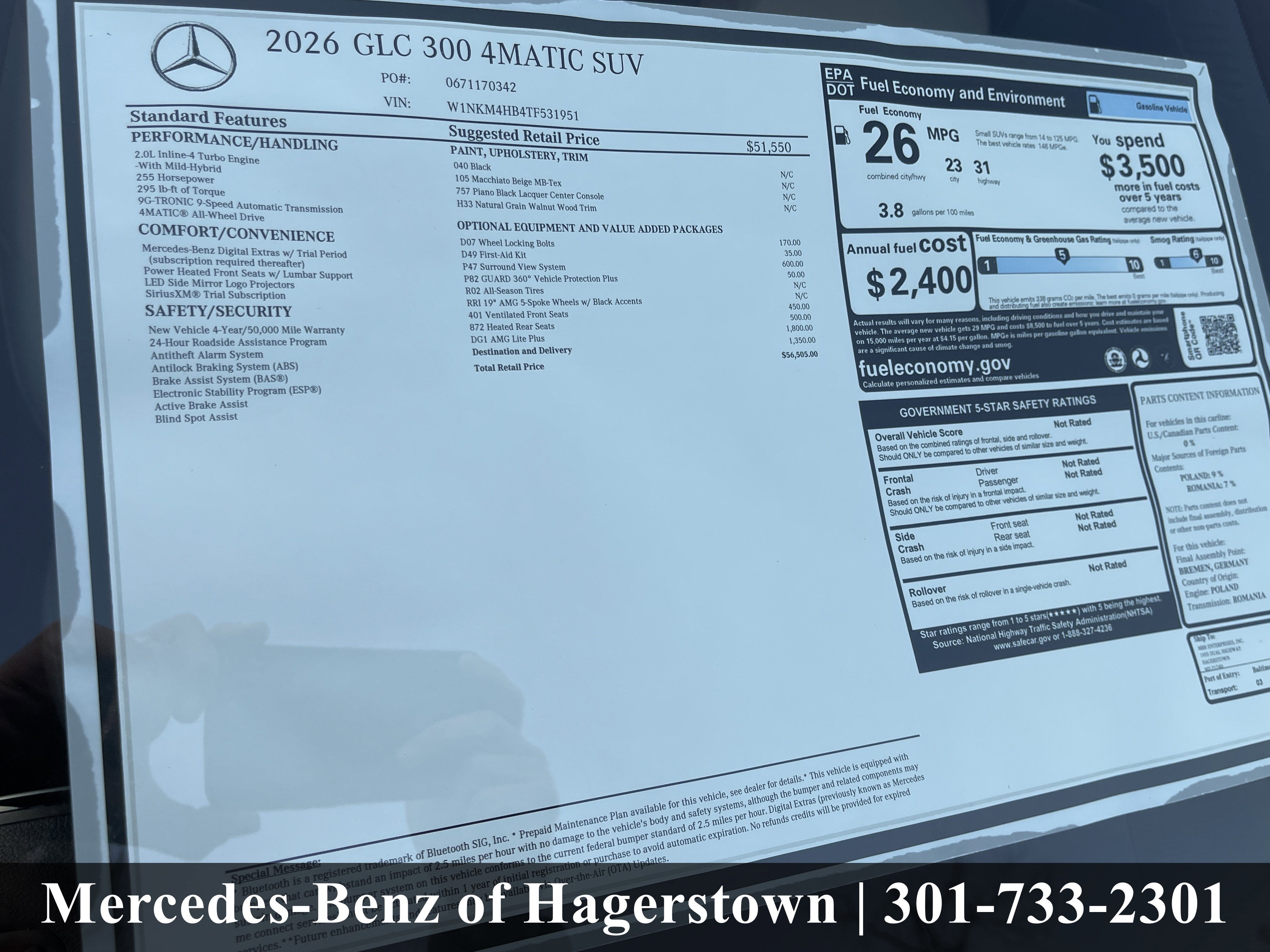 2026 Mercedes-Benz GLC GLC 300 4MATIC® SUV