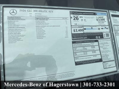 2026 Mercedes-Benz GLC GLC 300 4MATIC® SUV