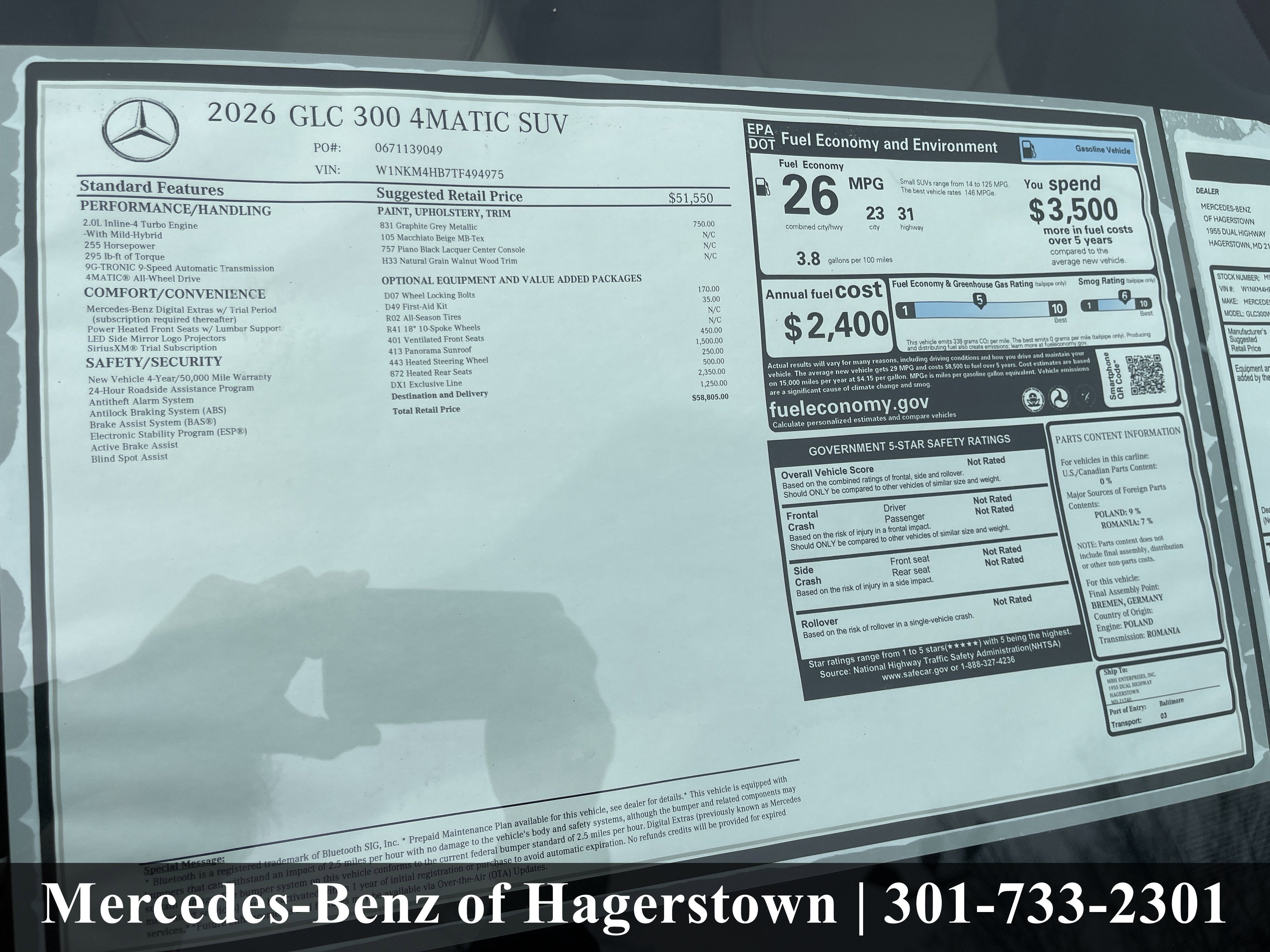 2026 Mercedes-Benz GLC GLC 300 4MATIC® SUV