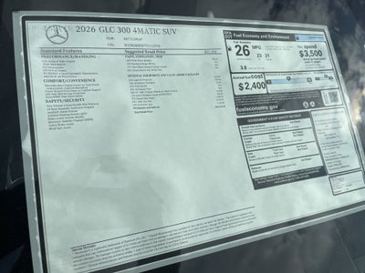 2026 Mercedes-Benz GLC GLC 300 4MATIC® SUV