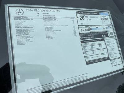 2026 Mercedes-Benz GLC GLC 300 4MATIC® SUV