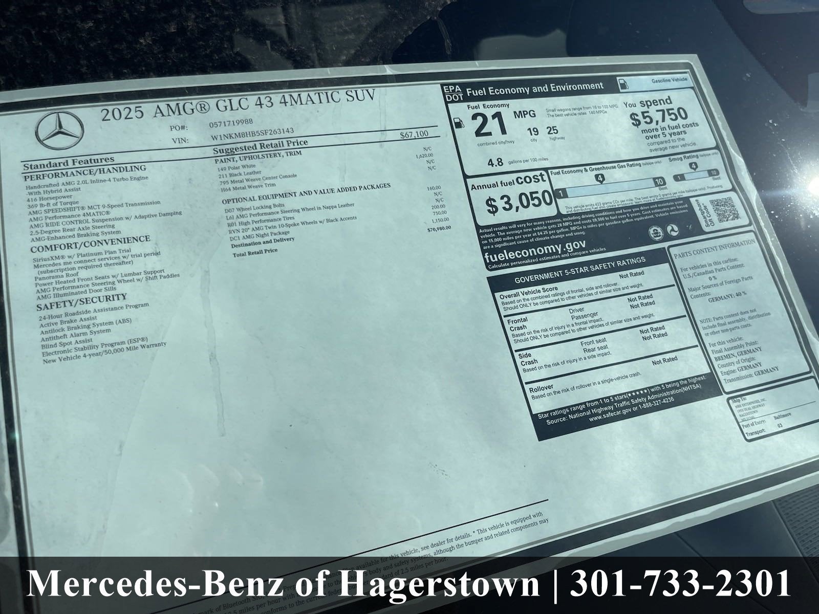 2025 Mercedes-Benz GLC AMG® GLC 43 4MATIC® SUV